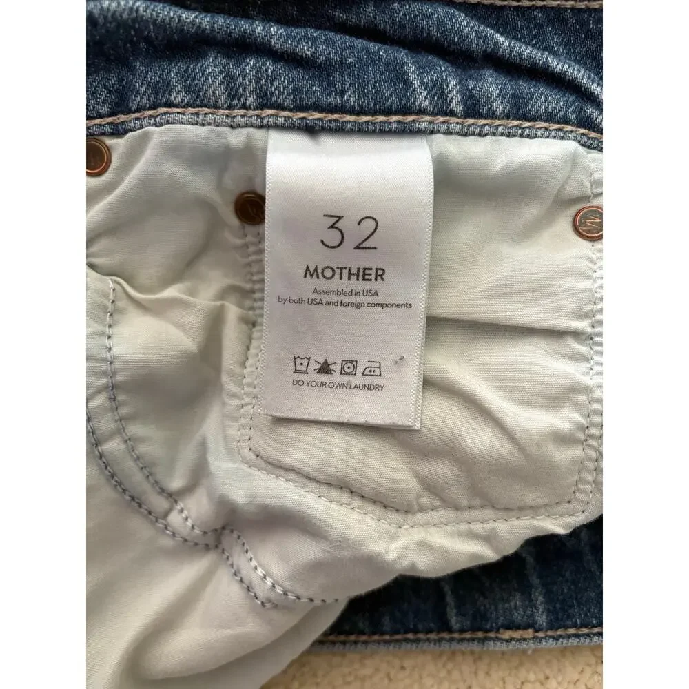MOTHER The Ditcher Crop Hit The Ground Running Straight Leg Relaxed Fit Size 32 - Picture 8 of 8